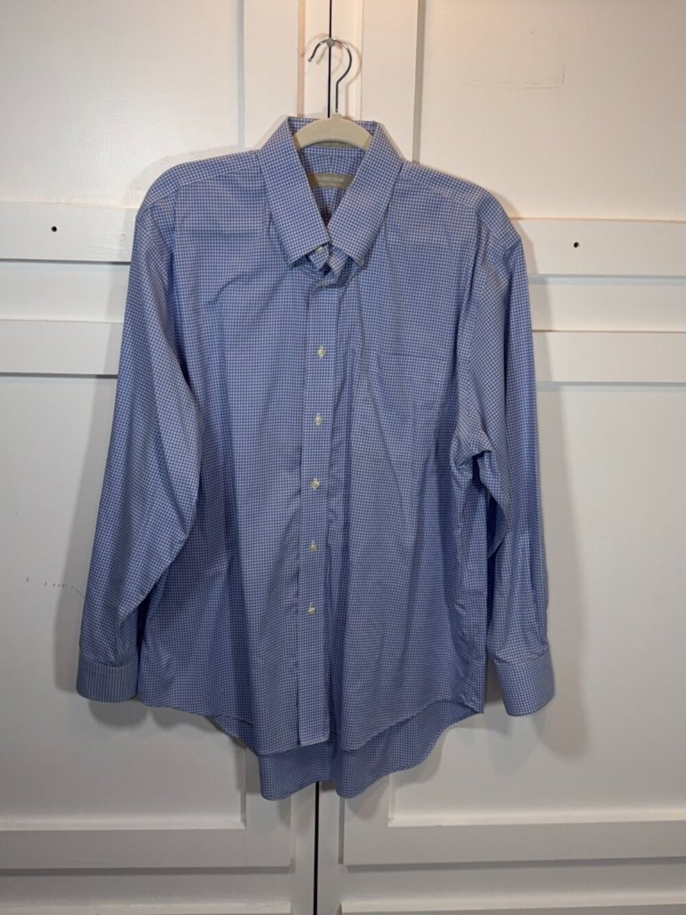 Nordstrom Men's Dress Shirt Blue Check 17/34